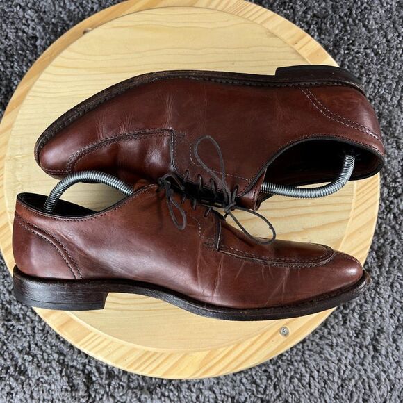 Allen Edmonds LaSalle Derby Mens 10.5 Leather Brown Split Toe Oxford Dress Shoe - Picture 5 of 12